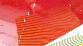 Door bare rear left Tesla Model S 12-20 red PPMR, bumps, dents