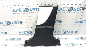 Center pillar trim lower right Tesla Model S 12-20 black, with white insert, scratch, for cleaning