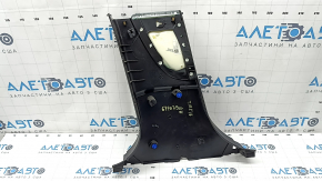 Center pillar trim lower right Tesla Model S 12-20 black, with white insert, scratch, for cleaning