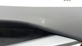 Door trim card front left Tesla Model S 16-20 rest leather black, armrest leather white, insert suede, molding graphite, gray stitching, backlight, dents, scratches, for cleaning