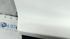 Door trim card front left Tesla Model S 16-20 rest leather black, armrest leather white, insert suede, molding graphite, gray stitching, backlight, dents, scratches, for cleaning