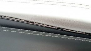 Door trim card front left Tesla Model S 16-20 rest leather black, armrest leather white, insert suede, molding graphite, gray stitching, backlight, dents, scratches, for cleaning