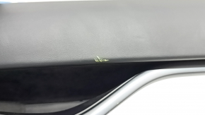 Door trim card front right Tesla Model S 16-20 rest black leather, armrest leather white, insert suede, molding graphite, gray stitching, backlight, dented, scratches, for cleaning