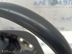 Steering wheel bare Tesla Model S 12-20 with heating, leather black, scratches, dents, torn fasteners