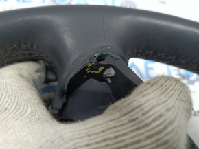Steering wheel bare Tesla Model S 12-20 with heating, leather black, scratches, dents, torn fasteners