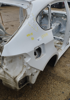 Quarter wing rear right Subaru Impreza WRX GH 08-11 5d white, on body, corrosion, bumps, dented, painted