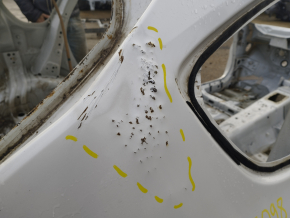 Quarter wing rear right Subaru Impreza WRX GH 08-11 5d white, on body, corrosion, bumps, dented, painted