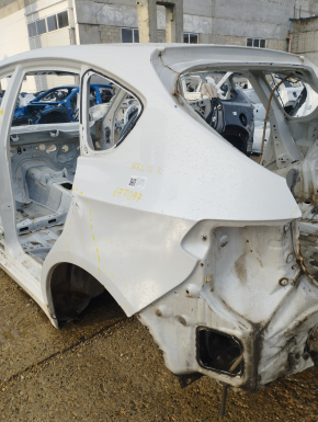 Quarter wing rear left Subaru Impreza WRX GH 08-11 5d white, on the body, corrosion, dents, bumps, putty 0.6mm