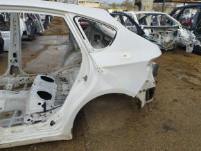Quarter wing rear left Subaru Impreza WRX GH 08-11 5d white, on the body, corrosion, dents, bumps, putty 0.6mm