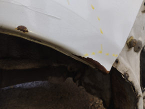 Quarter wing rear left Subaru Impreza WRX GH 08-11 5d white, on the body, corrosion, dents, bumps, putty 0.6mm