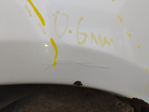 Quarter wing rear left Subaru Impreza WRX GH 08-11 5d white, on the body, corrosion, dents, bumps, putty 0.6mm