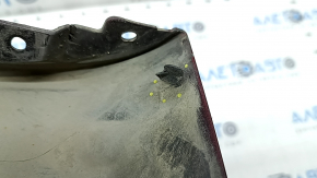 Rear left threshold plug Tesla Model S 16-20 rest, red, torn, dented, scratches, broken fasteners