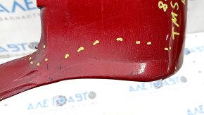 Rear left threshold plug Tesla Model S 16-20 rest, red, torn, dented, scratches, broken fasteners