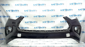 Front bumper bare Toyota Highlander 20 - without parking sensors, black, crack, dented