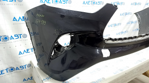 Front bumper bare Toyota Highlander 20 - without parking sensors, black, crack, dented