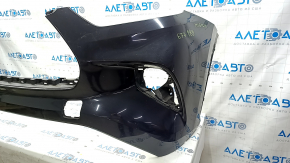Front bumper bare Toyota Highlander 20 - without parking sensors, black, crack, dented