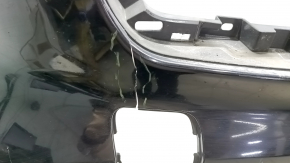Front bumper bare Toyota Highlander 20 - without parking sensors, black, crack, dented