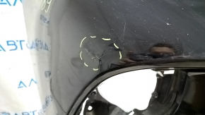 Front bumper bare Toyota Highlander 20 - without parking sensors, black, crack, dented