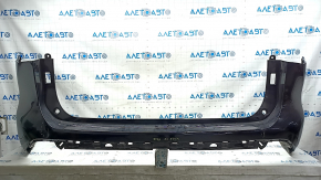 Rear bumper bare Toyota Highlander 20 - without parking sensors, black, dented, broken fasteners, crack, scratches