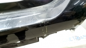 Rear bumper bare Toyota Highlander 20 - without parking sensors, black, dented, broken fasteners, crack, scratches