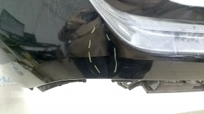 Rear bumper bare Toyota Highlander 20 - without parking sensors, black, dented, broken fasteners, crack, scratches