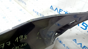 Rear bumper bare Toyota Highlander 20 - without parking sensors, black, dented, broken fasteners, crack, scratches