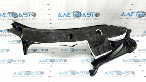 Rear pillar trim lower left Tesla Model S 16-20 rest, black, with white insert, broken fasteners, scratches, needs cleaning