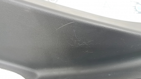 Rear pillar trim lower left Tesla Model S 16-20 rest, black, with white insert, broken fasteners, scratches, needs cleaning