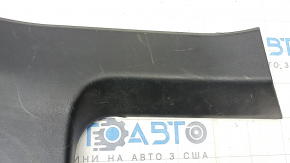 Rear pillar trim lower left Tesla Model S 16-20 rest, black, with white insert, broken fasteners, scratches, needs cleaning