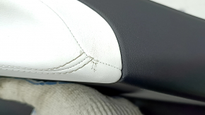 Rear pillar trim lower left Tesla Model S 16-20 rest, black, with white insert, broken fasteners, scratches, needs cleaning