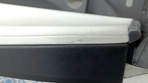Rear pillar trim lower left Tesla Model S 16-20 rest, black, with white insert, broken fasteners, scratches, needs cleaning