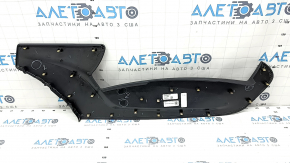 Center console trim side left Tesla Model S 16-20 leather black, gray stitching
