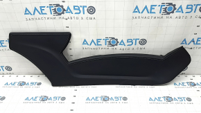 Center console trim side right Tesla Model S 16-20 leather black, gray stitching