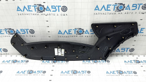 Center console trim side right Tesla Model S 16-20 leather black, gray stitching