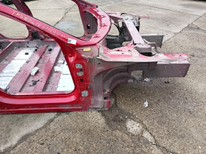 Front right quarter Tesla Model S 16-20 rest AWD, aluminum panel, on the body, red