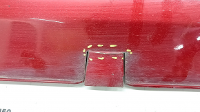 Left threshold Tesla Model S 12-20 type 2, red, dented, scratches, broken plug fasteners