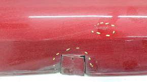 Left threshold Tesla Model S 12-20 type 2, red, dented, scratches, broken plug fasteners