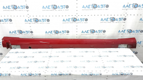 Tesla Model S 12-20 right threshold type 2, red, scratches, broken plug mounts, missing plug