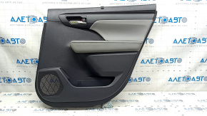 Door trim card rear right Toyota Highlander 20-21 with curtain, black, insert leather gray, armrest leather gray