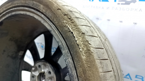 Set of wheels with tires R21 265/35 9J R21 245/35 8.5J Tesla Model S 12-20 with sensors, with caps, Continental, 5mm, curb, tears