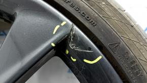Set of wheels with tires R21 265/35 9J R21 245/35 8.5J Tesla Model S 12-20 with sensors, with caps, Continental, 5mm, curb, tears