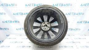 Set of wheels with tires R21 265/35 9J R21 245/35 8.5J Tesla Model S 12-20 with sensors, with caps, Continental, 5mm, curb, tears