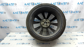 Set of wheels with tires R21 265/35 9J R21 245/35 8.5J Tesla Model S 12-20 with sensors, with caps, Continental, 5mm, curb, tears