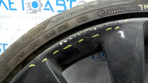 Set of wheels with tires R21 265/35 9J R21 245/35 8.5J Tesla Model S 12-20 with sensors, with caps, Continental, 5mm, curb, tears