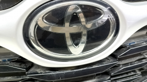 Grill grill Toyota Highlander 20- without camera with emblem, silver, sand
