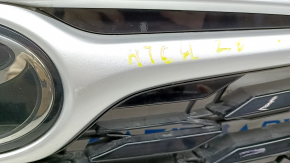 Grill grill Toyota Highlander 20- without camera with emblem, silver, sand