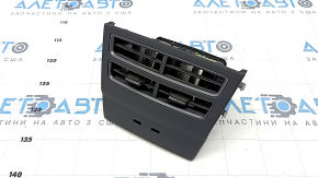 Tesla Model S 16-20 Black Center Console Air Vent with Gray Trim