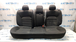 Rear row of seats 2 row Ford Fusion mk5 13-15 cloth black, white stitching, for cleaning, broken latch