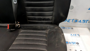 Rear row of seats 2 row Ford Fusion mk5 13-15 cloth black, white stitching, for cleaning, broken latch