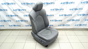 Passenger seat Toyota Highlander 20-21 without airbag, electric, heated, gray leather, XLE, front-rear motor does not work, needs cleaning